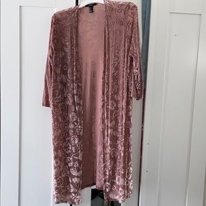 Forever 21 velvet stretchy short cover up jacket